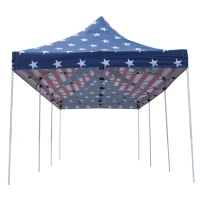 Outsunny 29' x 10' Pop Up Canopy Party Wedding Event Tent with Carrying Case - American Flag(m-4)