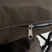 Outsunny Outdoor Wicker Egg Chair with Cushion, Lounge Chair Rattan 360 Degree Round Basket Chair for Backyard Garden Lawn Indoor Living Room, Brown(m-7)