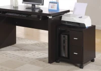 Monarch 2-Drawer Computer Stand on Castors - Cappuccino(m-2)