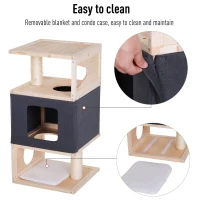 PawHut Multi-Level Cat Tree w/ Sisal-Covered Scratching Post Large Perch(m-5)