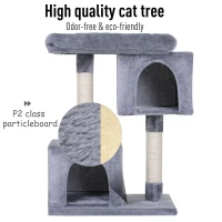 PawHut Multi-Level Cat Tree with Sisal-Covered Scratching Posts Large Perch(m-4)