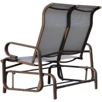 Outsunny Double Seat Glider Garden Bench Rocking Chair Porch Furniture Patio Swing Lounger(m-8)