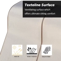 Outsunny Double Seat Glider Garden Bench Rocking Chair Porch Furniture Patio Swing Lounger(m-5)