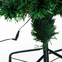 Open Box HOMCOM 6ft Artificial Pre-Lit Fiber Optic Holiday Christmas Tree with 28 LED Lights(m-12)