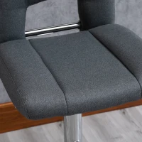 HOMCOM Modern Bar stool Armless Adjustable Height with Swivel Seat, Set of 2, Grey(m-8)