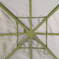 Outsunny 9.8' x 9.8' Outdoor Patio Gazebo Pavilion Canopy Tent Steel- Grey(m-10)