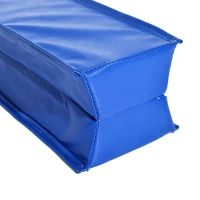 Soozier 8FT Folding Floor Balance Beam Foam Gymnastic Training Low Height Beam for Kids Home Gym Blue(m-8)