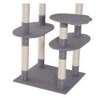 PawHut 40" Cat TreeCondo Kitten Scratching Post  Scratcher Climbing Tower Activity Center(m-6)