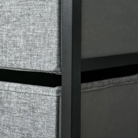 HOMCOM 3-Tier Storage Organizer for Bedroom Entryway, 7-Drawer Dresser with Steel Frame for Bedroom, Light Gray(m-12)