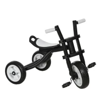 Qaba 3 Wheel Kids Tricycle Toddler Walking Trikes with Adjustable Seat for 3-6 Years old Boys & Girls Black(m-8)