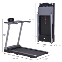 Soozier Foldable Electric Motorized Treadmill Running Machine with 12 Pre-Set Programs 7.5 MPH Max Speed LCD Display for Home Use - Black(m-3)