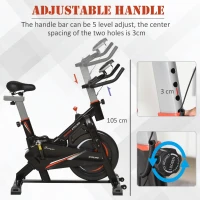 Soozier Stationary Exercise Training Bike Indoor Cycling Bike w/ LCD Monitor(m-5)