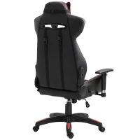 Vinsetto Executive Racing Chair Adjustable Padded Seat with Wheels Black/ Red(m-9)