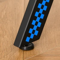 HOMCOM 43" Racing Style Gaming Desk with Multi-Colored K Steel Frame Design and Headset Side Hook, Black/Multi(m-10)