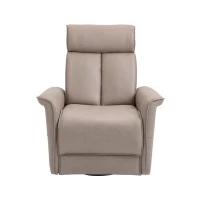 HOMCOM Modern Electronic Power Recliner with 360 Swivel Rotation, USB Charging Port and Footrest, Brown(m-10)