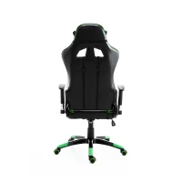 HOMCOM Executive Gaming Racing Office Chair with Waist Neck Cushions 360° Swivel (Green/Black)(m-6)