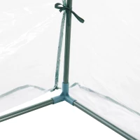 Outsunny 6' x 3' x 5.5' Portable Walk-in Greenhouse, PVC Cover, Steel Frame Garden Hot House, Zipper Door, Top Vent for Flowers, Vegetables, Saplings, Clear(m-13)