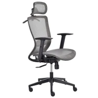 Vinsetto High-Back Mesh Home Office Chair with Coat Hanger, Computer Task Chair with Adjustable Height, Arms, Headrest and Lumbar Support, 360° Wheels and Seat, Reclining Function, Grey(m-11)