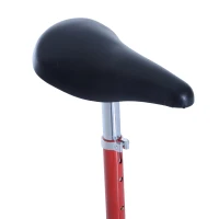 Qaba Adjustable Folding Electric Seated E-Scooter Battery Powered Motorized Bike Electric Scooter with Seat Red(m-10)