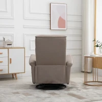 HOMCOM Modern Electronic Power Recliner with 360 Swivel Rotation, USB Charging Port and Footrest, Brown(m-9)