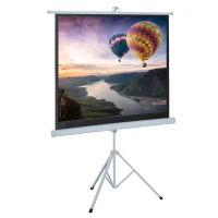 HOMCOM 100" Projection Screen 4:3 Ratio Manual Pull-down Foldable Adjustable(m-2)