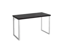 Monarch 48" Contemporary Simple Compact Office Computer Desk - Cappuccino / Silver Metal(m-1)