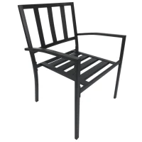 Outsunny 3pcs Outdoor Bistro Set Table and Chair Set Black(m-6)