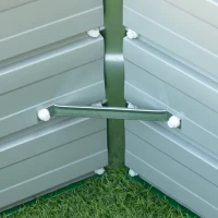 Outsunny 40'' Hexagon Raised Garden Bed, Outdoor Metal Planter Box with Gloves, for Backyard, Patio to Grow Vegetables, Herbs, and Flowers, Green(m-7)