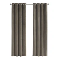 Monarch 52" x 95" Room Darkening Curtain Panels (Set of 2), Textured Finish - Taupe(m-1)