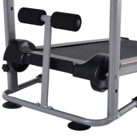 Soozier 2-in-1 Portable Manual Walking Treadmill Sit-up Station for Cardio Fitness Exercise(m-12)