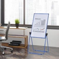 Vinsetto Foldable and Adjustable U-Stand Double Sided Whiteboard Chalkboard Easel(m-1)
