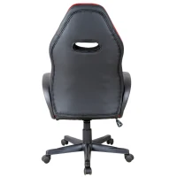Vinsetto Executive PU Leather Rocking Office/ Gaming Chair Adjustable Padded Seat with Wheels Black/Red(m-5)