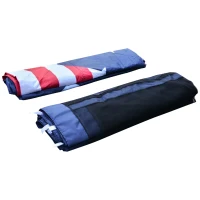 Outsunny 10x20 Pop Up Canopy Party Tent with Removable Mesh Sidewalls - American Flag Print(m-13)