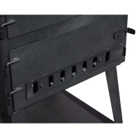 Outsunny Patio Pizza Oven Barbecue Grill Trolley Charcoal BBQ Patio Outdoor Garden Heating Heat Smoker(m-7)