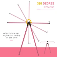 Vinsetto Foldable and Height Adjustable U-Stand Double Sided Whiteboard Chalkboard Easel(m-6)