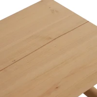 Outsunny Rectangle Rustic Log Coffee Table Natural Wood End Side Table Home Garden Furniture All Weather(m-7)