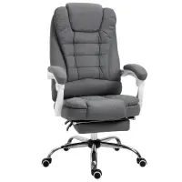 Vinsetto Home Office Chair Computer Chair with Retractable Footrest Adjustable Height Reclining Function Dark Gray(m-1)