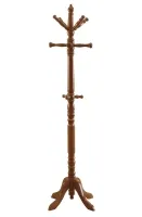 Monarch 73" Traditional 12-Hook Wooden Coat Tree Hanger Rack - Oak Finish(m-1)