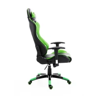 HOMCOM Executive Gaming Racing Office Chair with Waist Neck Cushions 360° Swivel (Green/Black)(m-4)