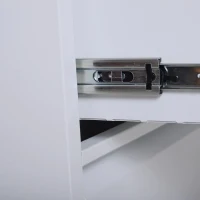 Vinsetto 30" 2 Drawer File Cabinet Cold Rolled Steel Metal Storage Chest Home Office Furniture White(m-7)