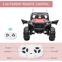 Aosom Outdoor 2-Seated Childrens Truck w/ Parental Remote Control & Two Motors Red(m-5)