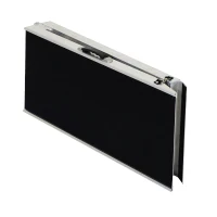 PawHut 72" Bi-Fold Pet Ramp Portable Dog Cat Steps Pet Travel Gear Vehicle Car Truck Compact Storage Black/Silver(m-7)