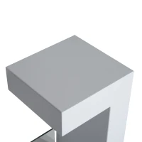 HOMCOM Bioethanol Fireplace Stove Fireplace Freestanding Tempered Glass Stainless Steel White(m-4)