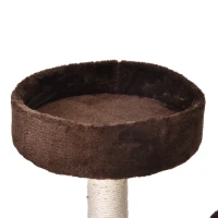 PawHut 51”H Cat Tree Scratching Multi-level Tower Kitten Condo Play House Brown(m-12)
