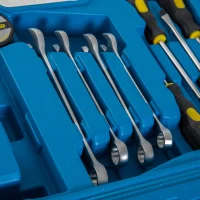 DURHAND 92 Pieces Mechanics Tool Set Home Garage Vehicle Test Repair Maintenance(m-5)