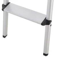 HOMCOM 3-Step Folding Aluminum Step Stool Ladder  Lightweight  330 lbs. Capacity  29" H  Silver(m-10)