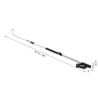 Outsunny 18ft 3-Section Telescopic Lance Extension Pressure Wand  Aluminum Silver(m-3)