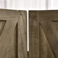 HOMCOM 4 Panel Folding Room Divider, 5.5ft Tall Freestanding Paulownia Wood Wall Divider Panels for Indoor Bedroom Office, Brown(m-14)