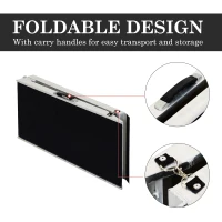 PawHut 72" Bi-Fold Pet Ramp Portable Dog Cat Steps Pet Travel Gear Vehicle Car Truck Compact Storage Black/Silver(m-4)