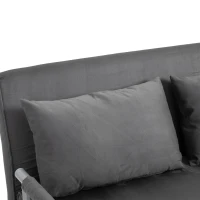 HOMCOM Convertible Double Sleeper Sofa Bed W/ 5 Backrest Position Folding Loveseat(m-9)